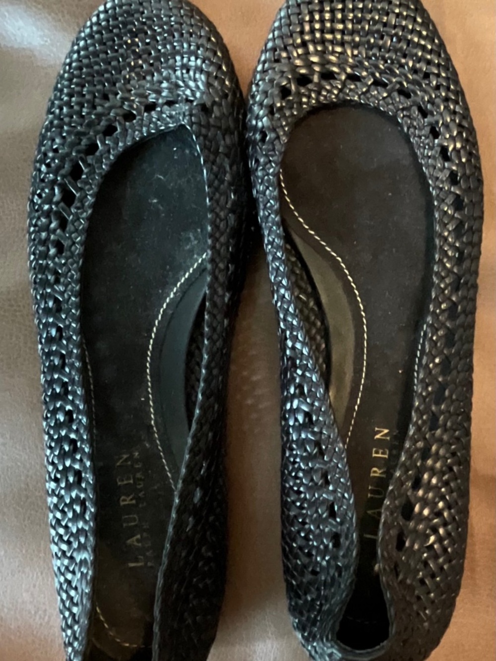 Lauren Leather flats Size 10 run small